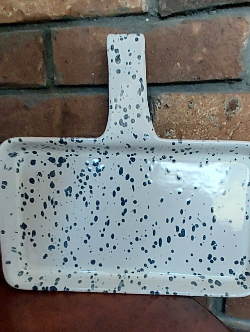 Dr Douglas Wonder Baker Stone Baking Pan Stoneware Handle Speckled
